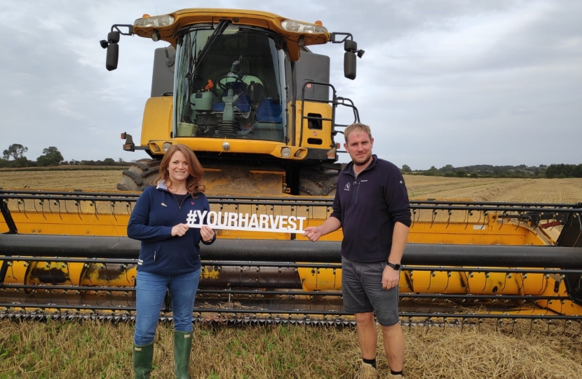 Kate with farmer, Rob Atkin